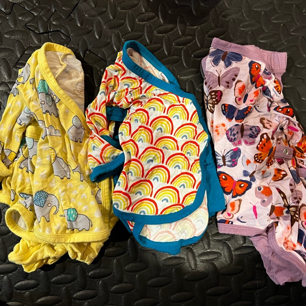 Bundle of 3 Little Sleepies two-piece crossover sets